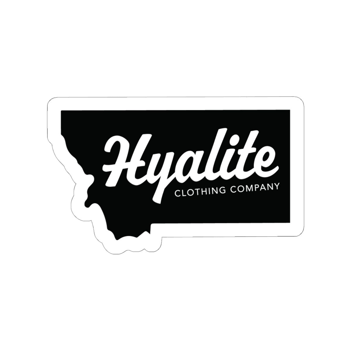 Hyalite State Script Logo Die-Cut Sticker